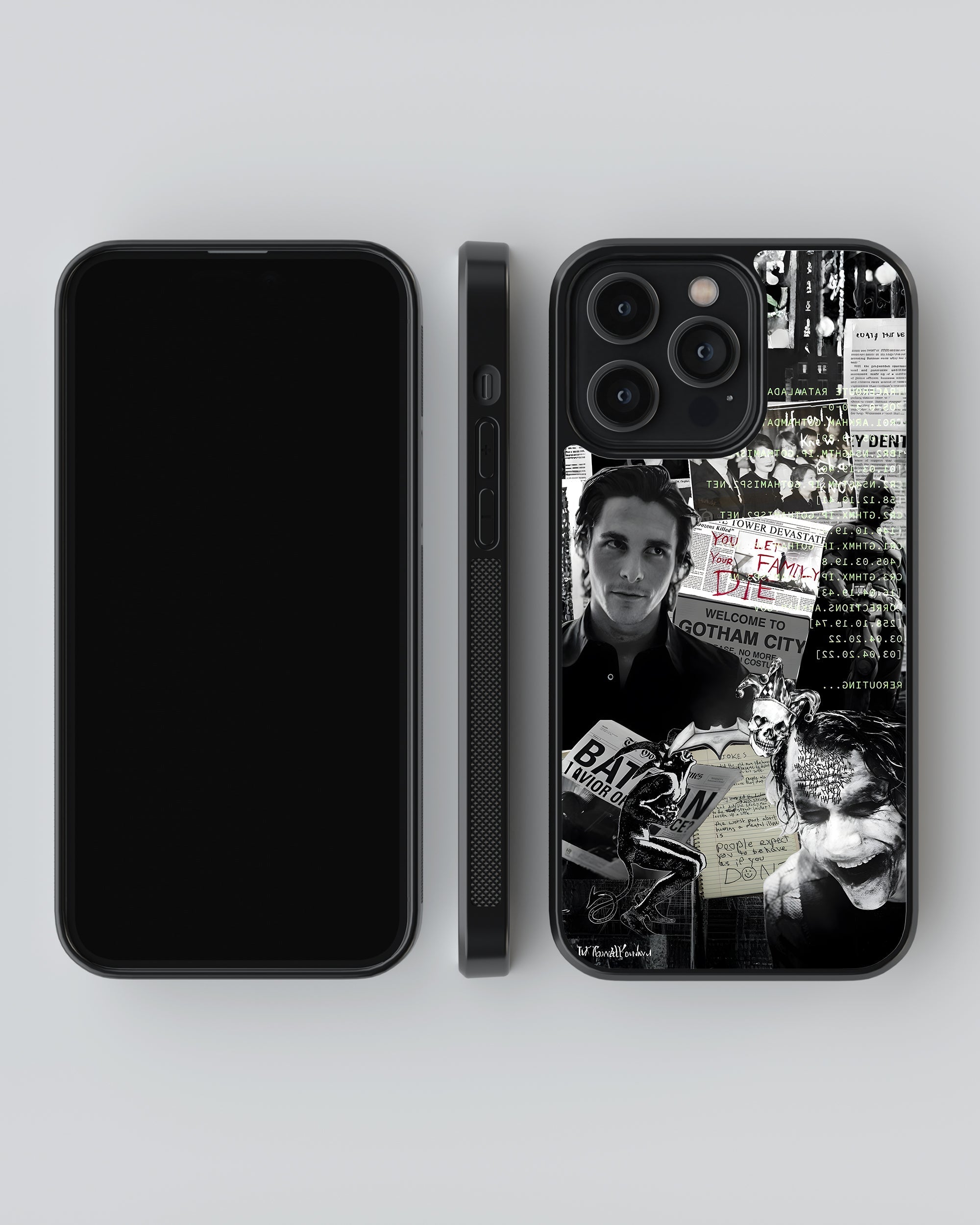 DC Mobile Cover (Dark Knight Collage) Mobile Case by CoverMeUp - Style 4
