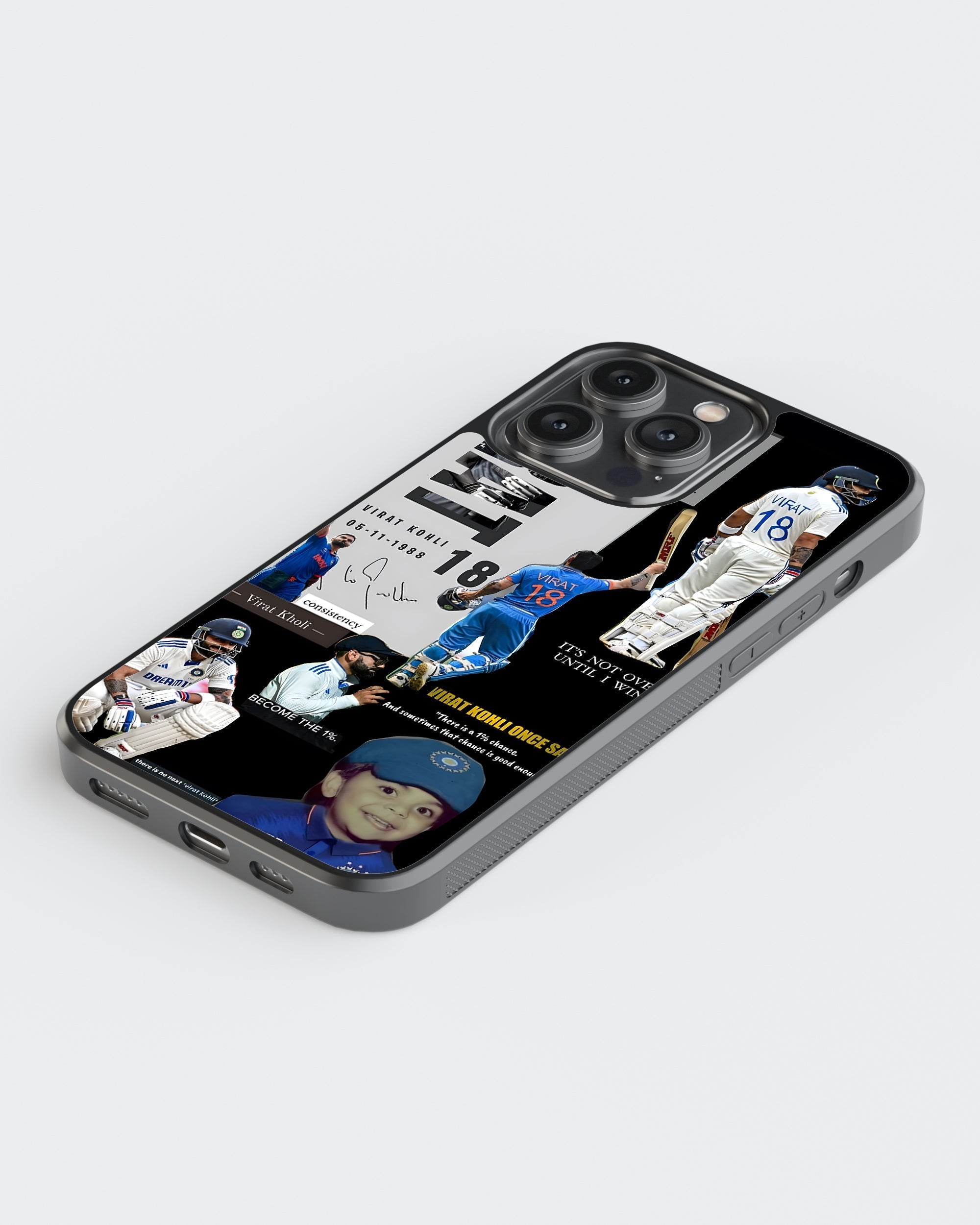 Cricket Mobile Cover (King Kohli Collage) Mobile Case by CoverMeUp - Style 5