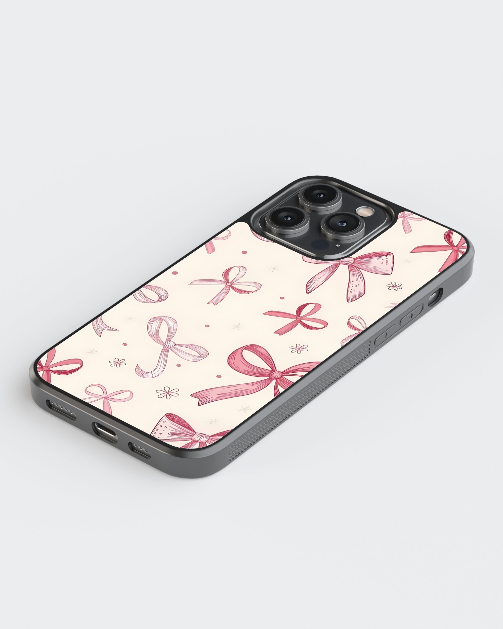 Girls Aesthetic Mobile Cover (Pink Bows) Mobile Case by CoverMeUp - Style 5