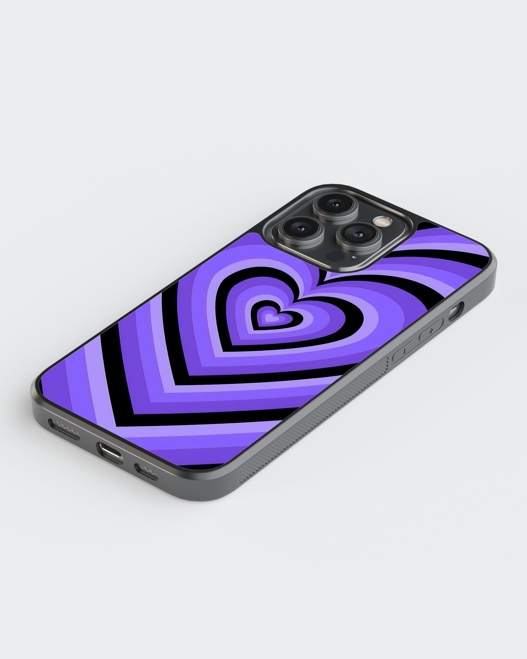 Y2K Mobile Cover (Purple Hearts) Mobile Case by CoverMeUp - Style 5