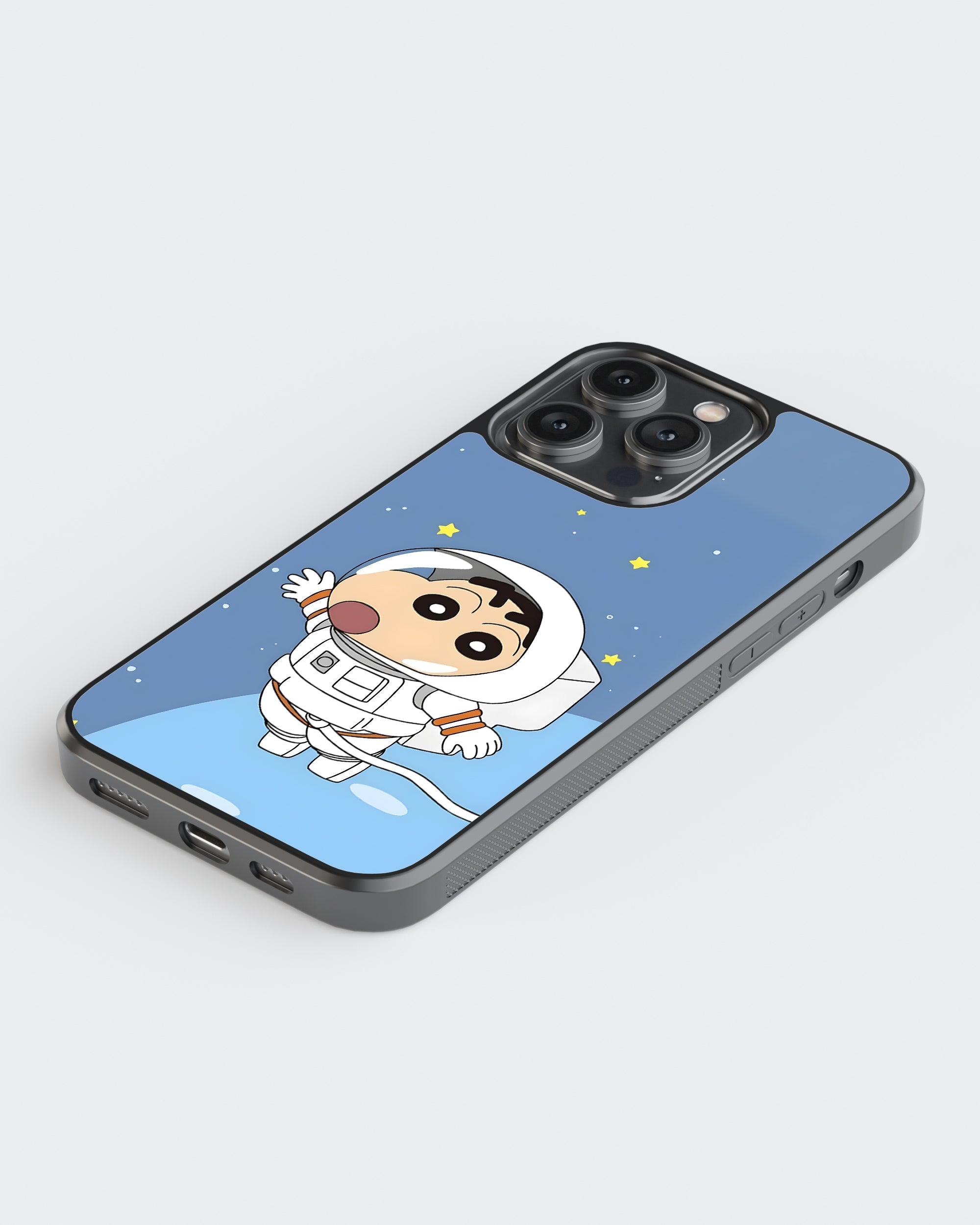 Crayon Shinchan Printed Shockproof Cover - Cartoon Mobile Cover (Space Shinchan) - Style 5
