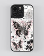 Girls Aesthetic Mobile Cover (Black Pink Butterfly) Mobile Case by CoverMeUp