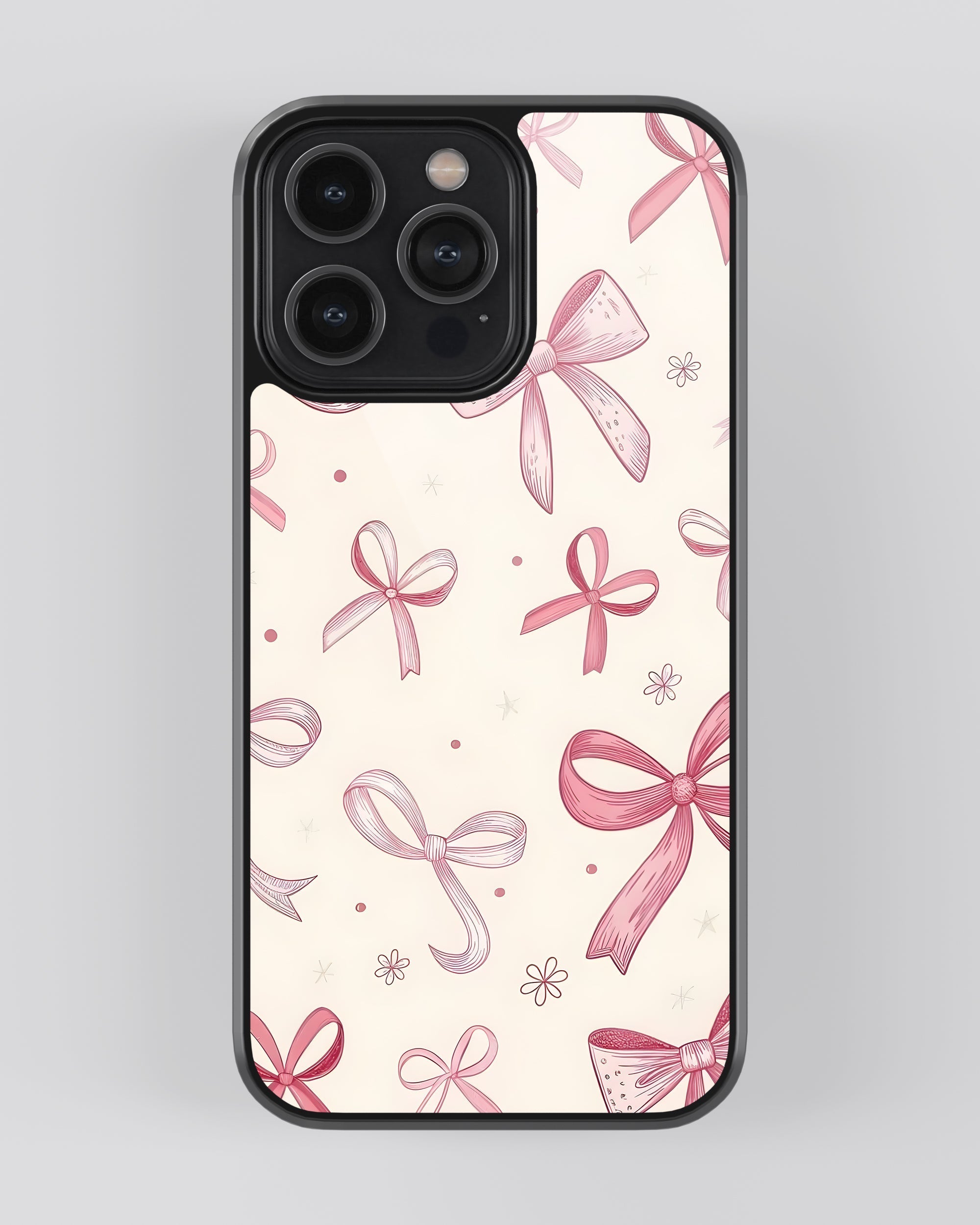 Girls Aesthetic Mobile Cover (Pink Bows) Mobile Case by CoverMeUp