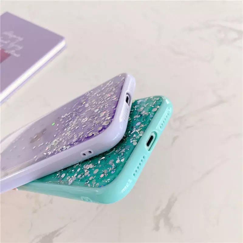 Protective Apple iPhone Back Cover - Glitter Transparent Phone Cover Cases For iPhone 11 11Pro 11ProMax - Style 4