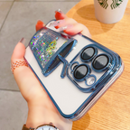 Transparent Glitter Star Drink Cup and Straw Case Mobile Case by CoverMeUp - Style 7