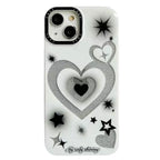 Glitter Stars & Hearts Design Phone Case – Soft Matte TPU Protective Cover Mobile Case by CoverMeUp