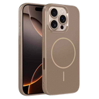 Protective Apple iPhone Back Cover - Glossy Silicone MagSafe iPhone Case – Slim Shockproof Beige Finish for iPhone 14
