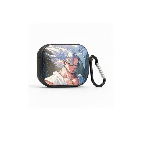 Goku AirPods Pro & Pro 2 Case – Ultra Instinct | Smoke Transparent + Leather Grip