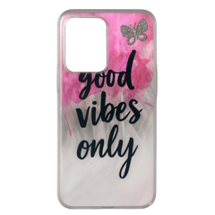 Good Vibes Only TPU Phone Case | Pink Butterfly Clear Protective Cover
