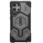 Samsung S24 Ultra Monarch Pro Top Grain Leather (TGL) Protective Armor Case with Magsafe - Gray Mobile Case by CoverMeUp