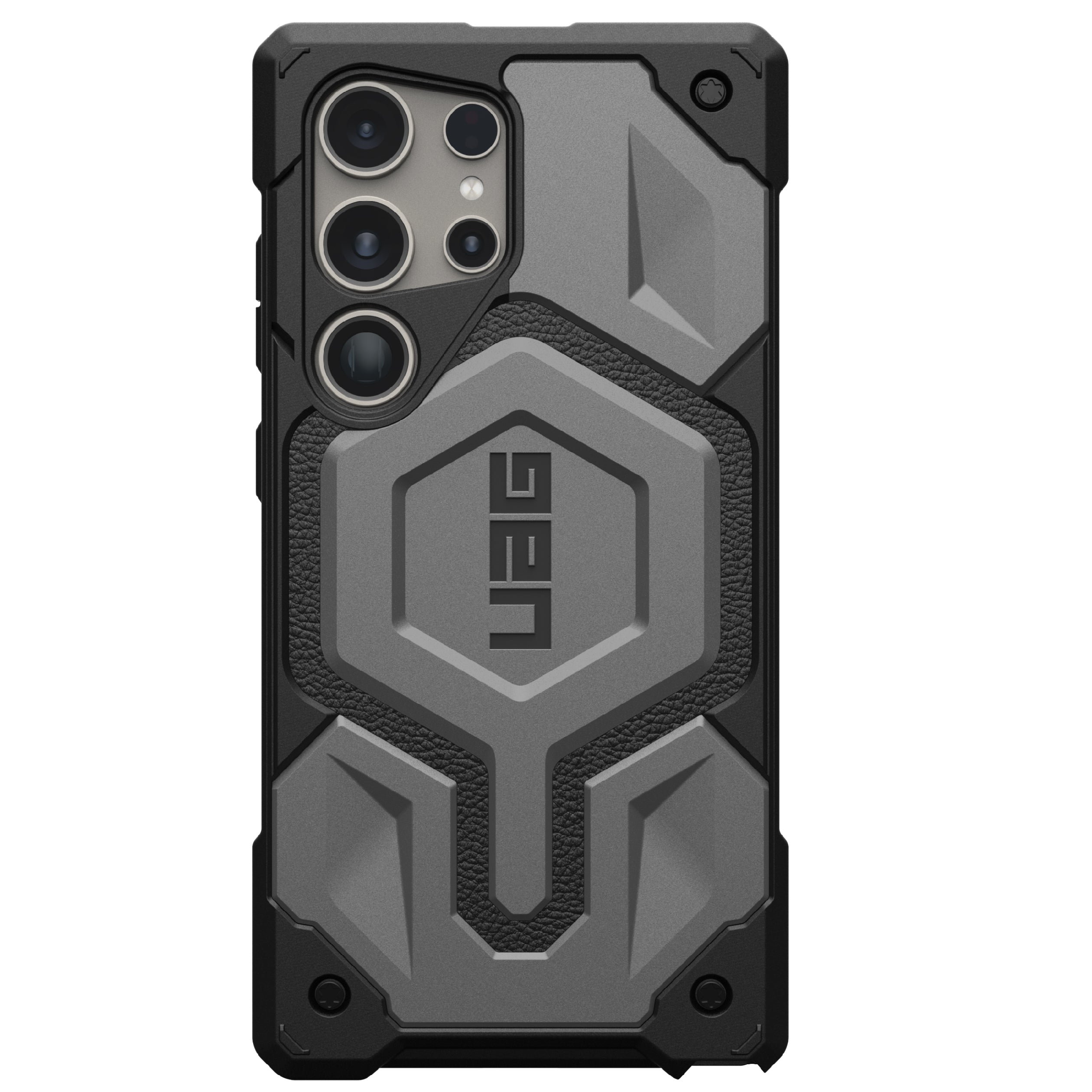 Samsung S24 Ultra Monarch Pro Top Grain Leather (TGL) Protective Armor Case with Magsafe - Gray Mobile Case by CoverMeUp