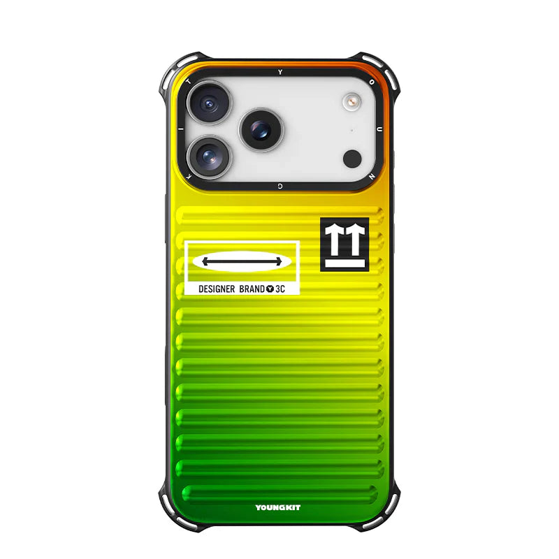 Gradient Color 3D Ribbed Design Case For iPhone