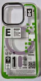 Protective Apple iPhone Back Cover - iPhone HD Label Print Magsafe Case - Style 3
