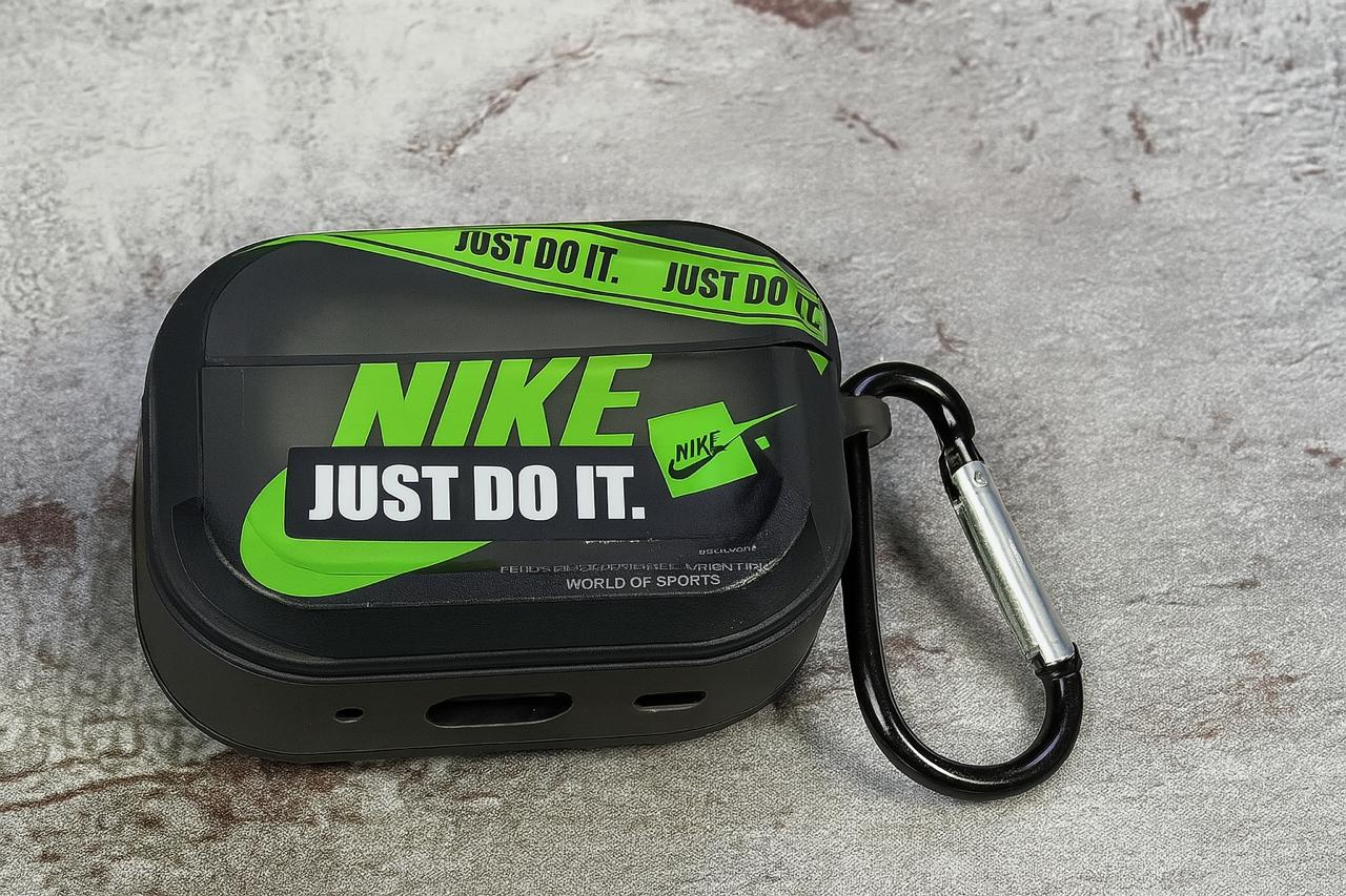 Green Slogan AirPods Pro & Pro 2 Case – Sporty Style with Shockproof leather Grip