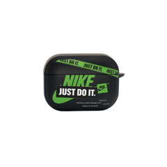 Green Slogan AirPods Pro & Pro 2 Case – Sporty Style with Shockproof leather Grip