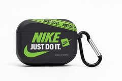 Green Slogan AirPods Pro & Pro 2 Case – Sporty Style with Shockproof leather Grip