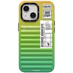 Protective Apple iPhone Back Cover - Gradient Color 3D Ribbed Design Case For iPhone - Style 11