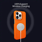 Luxury Real Leather Phone Case with MagSafe (Lychee Pattern) Mobile Case by CoverMeUp - Style 10