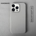Luxury Real Leather Phone Case with MagSafe (Lychee Pattern) Mobile Case by CoverMeUp - Style 5