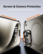 Protective Apple iPhone Back Cover - Luxury iPhone Frameless Armored Case with Leather Texture And Kickstand - Style 16