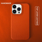 Luxury Real Leather Phone Case with MagSafe (Lychee Pattern) Mobile Case by CoverMeUp - Style 7
