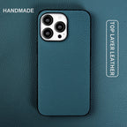 Luxury Real Leather Phone Case with MagSafe (Lychee Pattern) Mobile Case by CoverMeUp - Style 25