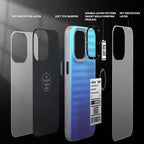 Protective Apple iPhone Back Cover - Gradient Color 3D Ribbed Design Case For iPhone - Style 14
