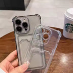 Protective Apple iPhone Back Cover - Clear CardSlot Case For iPhone - Style 6