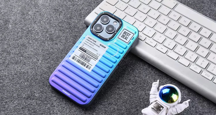 Gradient Color 3D Ribbed Design Case For iPhone