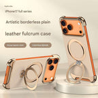 Protective Apple iPhone Back Cover - Minimilistic Leather Case For iPhone - Style 10
