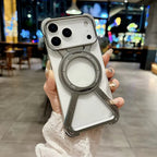 Protective Apple iPhone Back Cover - ZX Metal Case With 360 Rotating Stand For iPhone - Style 7