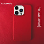 Luxury Real Leather Phone Case with MagSafe (Lychee Pattern) Mobile Case by CoverMeUp - Style 22