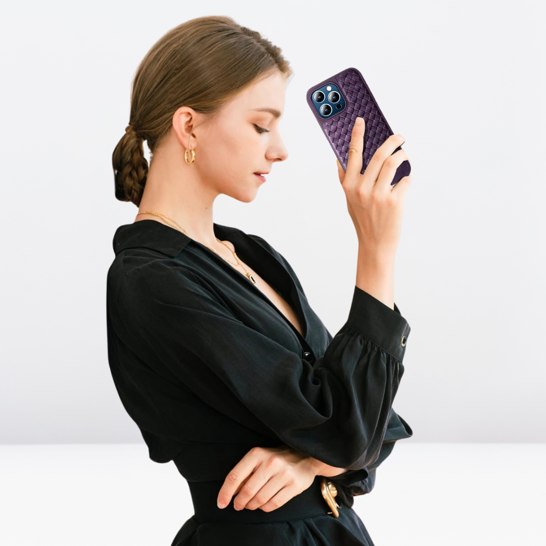 HBD Leather Fine Texture Cases for iPhone 15 series (Brown)