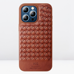 Protective Apple iPhone Back Cover - HBD Leather Fine Texture Cases for iPhone 15 series (Brown)