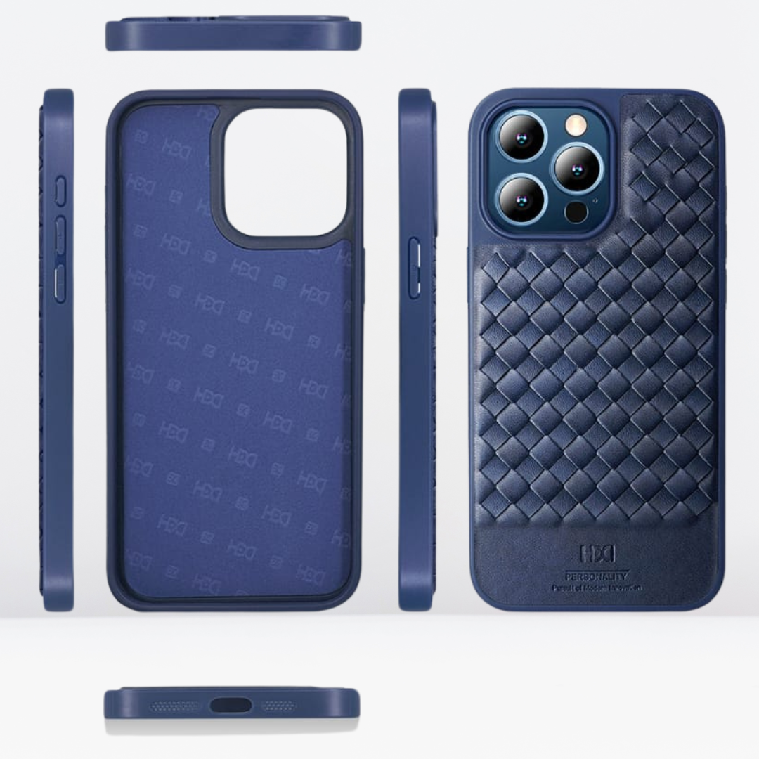 HBD Leather Fine Texture Cases for iPhone 15 series (Grey)