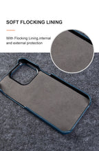 Luxury Real Leather Phone Case with MagSafe (Lychee Pattern) Mobile Case by CoverMeUp - Style 14