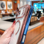 Protective Apple iPhone Back Cover - Electroplated Border MagSafe Case For iPhone - Style 9
