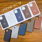 Protective Apple iPhone Back Cover - OG Leather Magsafe Case with IC Working for iPhone 13/14 - Style 2