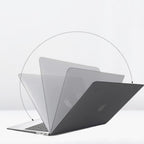 Hard Shell Sleek Protection case for MacBook M1 Air/Pro 13 inch (Front & Back) ( Frost Black) Mobile Case by CoverMeUp - Style 5