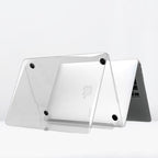 Hard Shell Sleek Protection case for MacBook Air 13 inch (1466) (Front & Back)(Transparent Clear) Mobile Case by CoverMeUp - Style 3