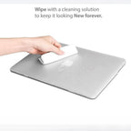 Hard Shell Sleek Protection case for MacBook M2 Air 13.6 inch (Front & Back)(Transparent Clear) Mobile Case by CoverMeUp - Style 3
