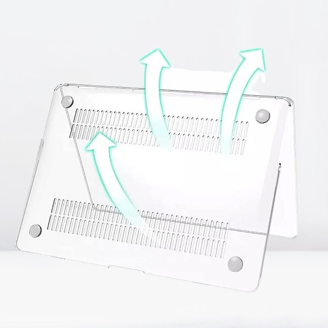 Hard Shell Sleek Protection case for MacBook Pro 16.2 inch (Front & Back) (Transparent clear)