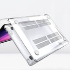 Hard Shell Sleek Protection case for MacBook Air 13 inch (1466) (Front & Back)(Transparent Clear) Mobile Case by CoverMeUp - Style 8