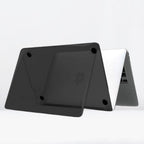 Hard Shell Sleek Protection case for MacBook M1 Air/Pro 13 inch (Front & Back) ( Frost Black) Mobile Case by CoverMeUp - Style 2