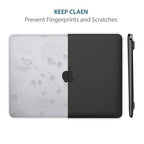 Hard Shell Sleek Protection case for MacBook Pro 16.2 inch (Front & Back) ( Frost Black) Mobile Case by CoverMeUp - Style 7