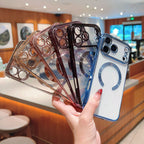 Protective Apple iPhone Back Cover - Electroplated Border MagSafe Case For iPhone - Style 10