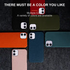 Luxury Real Leather Phone Case with MagSafe (Lychee Pattern) Mobile Case by CoverMeUp - Style 9