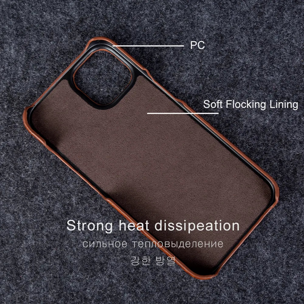 Luxury Real Leather Phone Case with MagSafe (Crocodile Pattern)