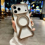 Protective Apple iPhone Back Cover - ZX Metal Case With 360 Rotating Stand For iPhone - Style 9