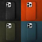 Luxury Real Leather Phone Case with MagSafe (Lychee Pattern) Mobile Case by CoverMeUp - Style 28